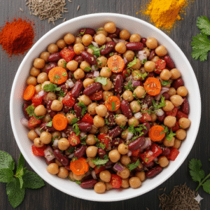 Chole and rajma salad