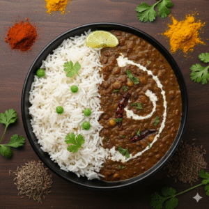 Black bean gravy and rice