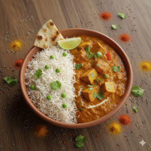 paneer tikka masala rice bowl
